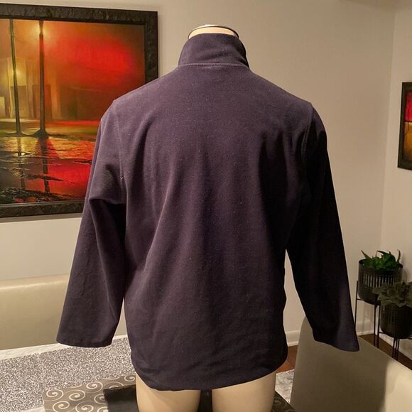 Lacoste 6/Extra Large Black Sweater Snap Closures Logo Embroidered - Picture 5 of 7